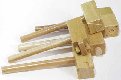 Wooden Dough Hammers 6.5" x 3" 5/pk