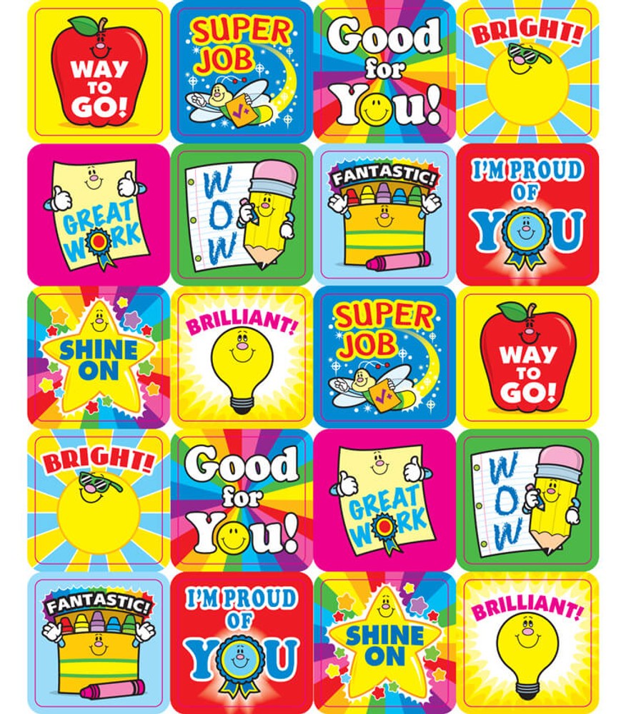 Positive Motivational Stickers 1" 120/pk