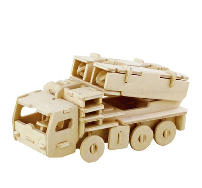 3D Wooden Puzzle: Missle Truck