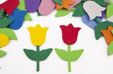 Tulip With Stem Foam Shapes 3 1/2" x 2" 20 Sets (Discontinued)