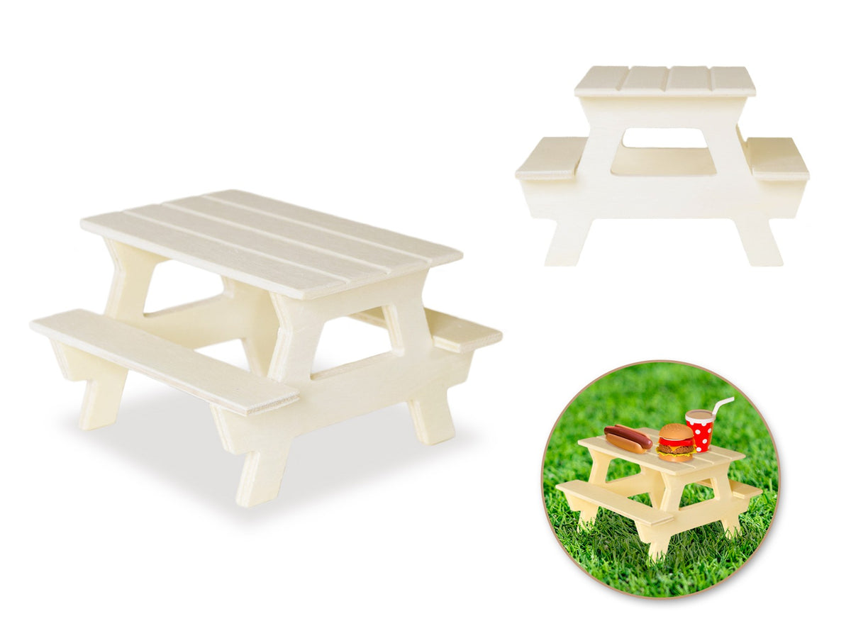 DIY Mini Picnic Table 4x2.5"