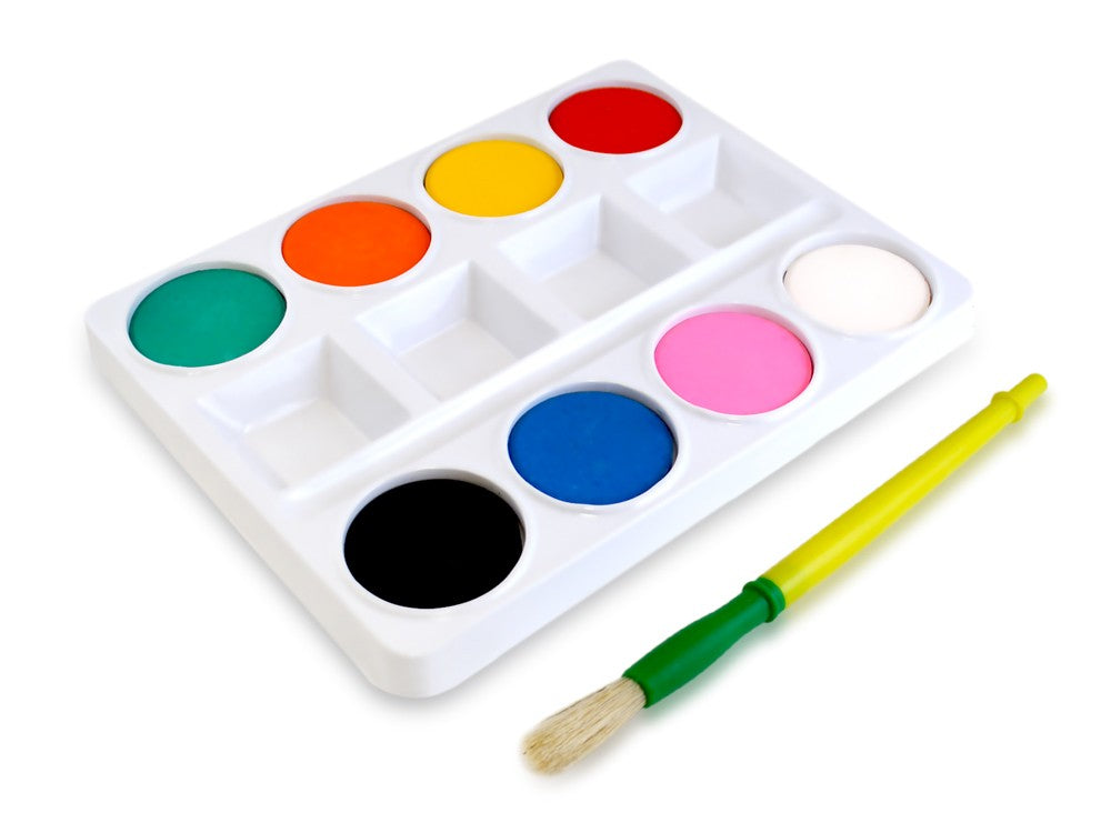 Jumbo Watercolor Paint Palette Set w/Brush