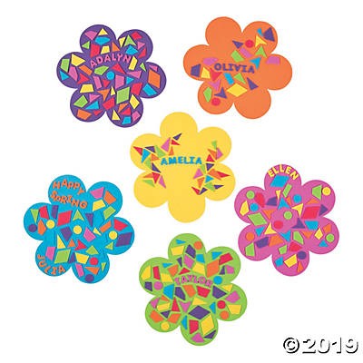 DIY Mosaic Flower Foam Kit 7" x 8" 24/pk