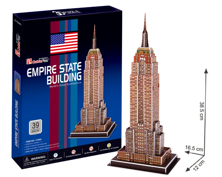 Empire State Building  3D Puzzle 34/pcs (Discontinued)