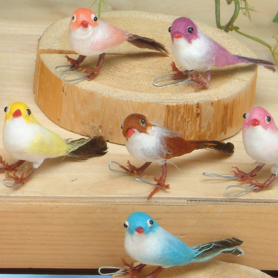 Feather Color Birds 3" 12/pk
