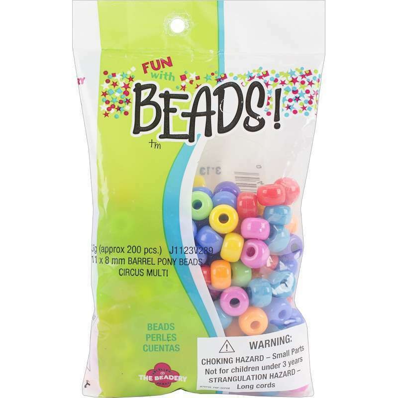 Beadery Large Barrel Beads 11x8mm