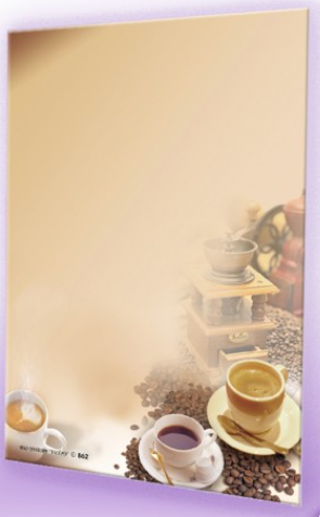 Stationary Paper Coffee Background