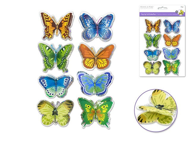 3D Pop-Ups Foil Butterflies 8pc