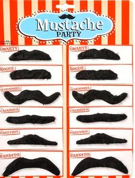 Mustaches 2.5-3.5" 12/pk