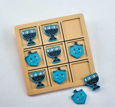 Chanukah Wood Tic Tac Toe Game
