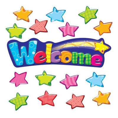 Welcome Stars Mini Bulletin Board Set 27" 34/pk (discontinued)