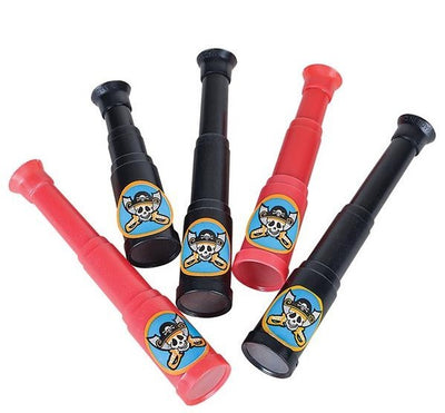 Pirate toy telescope 5" 12/pk