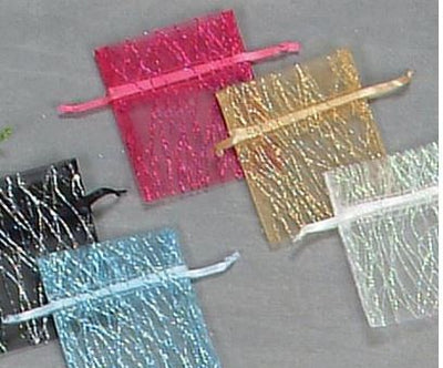 3x4" Sparkle Stripe Organza Pouch 12/pk Gold_x000d_
(discontinued)