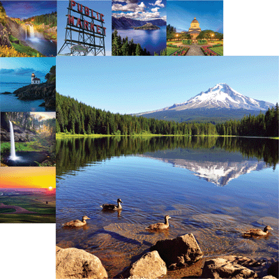 Mount Hood Designed paper