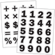 Black Numbers Stickers Die Cut 1" 120 Stickers