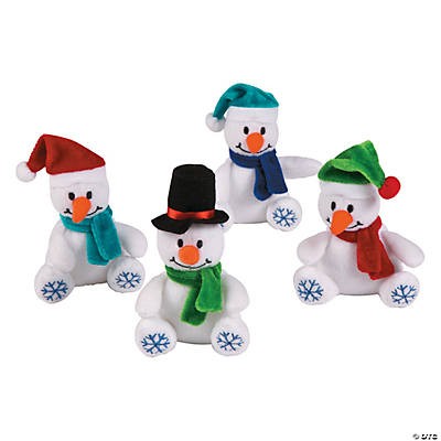 Snowflake Plush Snowmen 12/pk