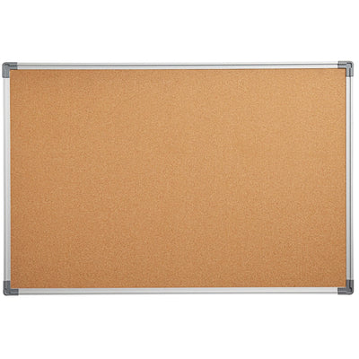 Wall-Mount Cork Board with Aluminum Frame 60" x 36"