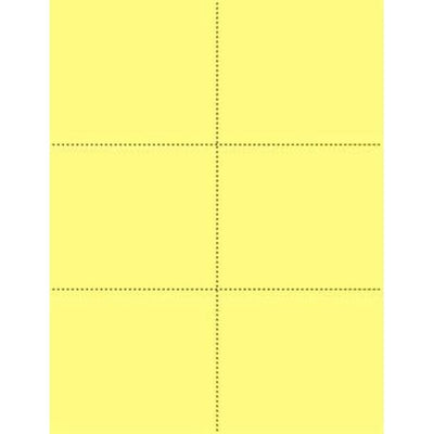 Perforated Cards 6/pg 50/sheets Yellow 3"x4"