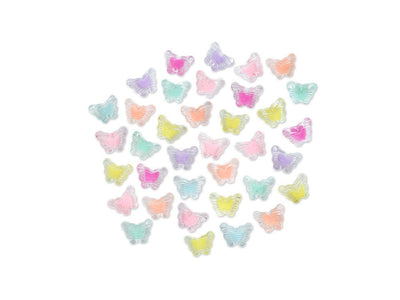 Fashion Acrylic Multi Butterfly Beads (closeout)