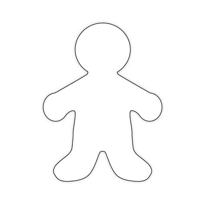 People Shape Cut-Outs, White, 25 Pcs (6")