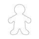 People Shape Cut-Outs, White, 25 Pcs (6")
