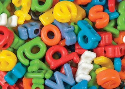 Lower Case Letter Beads 288/pkg