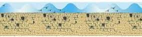 Jerusalem stones scalloped border