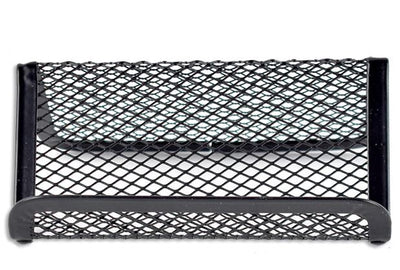 Desk Card Holder, Metal Mesh-Black 1pc 4.25"