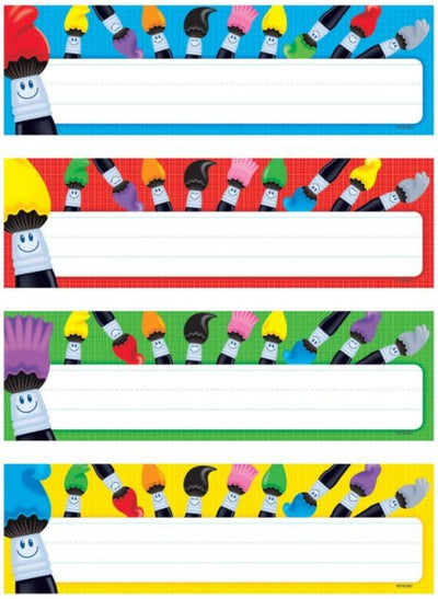 Colortime Paintbrushes Name Plates Variety Pack 2 7/8" x 9 1/2" 32/pk (Discontinued)