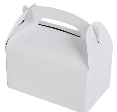 White Treat Box 6.25" 12/pk