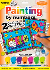 My First Happy Bugs 2/Pk Paint by Number Art Kit