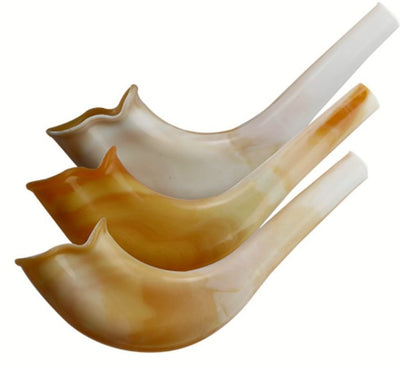 Plastic Shofar Natural Colors 4.5" 10/pk
