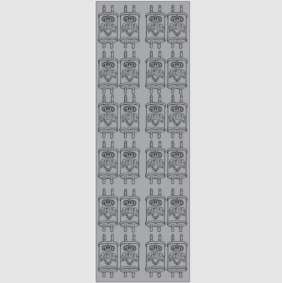 Torah Stickers Silver Small 6 Sheets