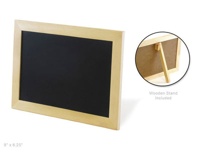 11.5"x8.75" Natural DIY Chalkboard Frame w/Metal Hooks (closeout)
