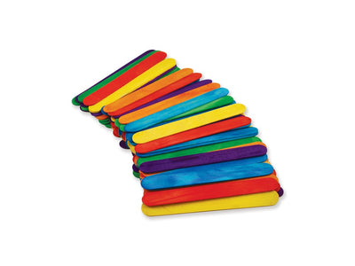 Jumbo Colored Craft Sticks 6" x 3/4" 50/pk