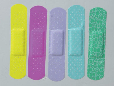 Neon Adhesive Bandages 3/4" x 3" 50 Count