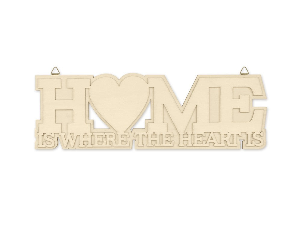 DIY Words Plague 3D 7mm (home is where the heart is)