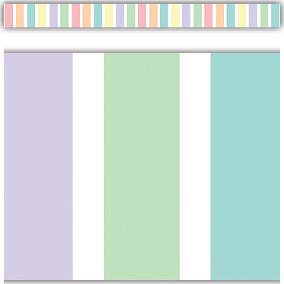 Pastel Pop Stripes Straight Border Trim 3'' x 35'' 12/pk