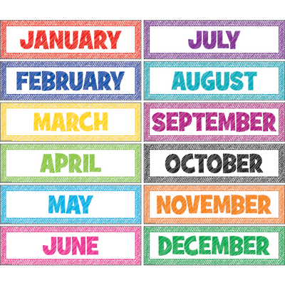Scribble Monthly Headliners 5" x 18" 12/pk