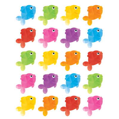 Colorful Fish Stickers 1" 120/pk
