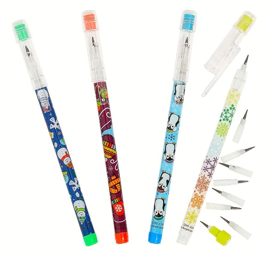 Winter Stacking Point Pencil 24/pk