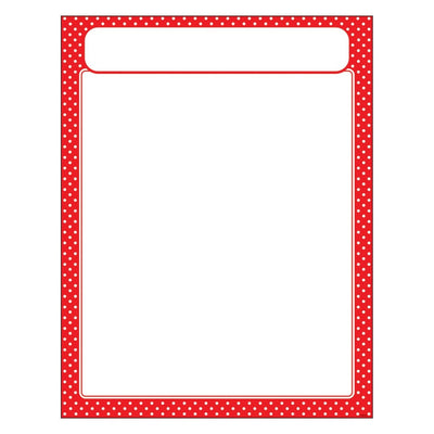 Red Polka Dots Learning Chart 17" x 22" 1/pk (Discontinued)