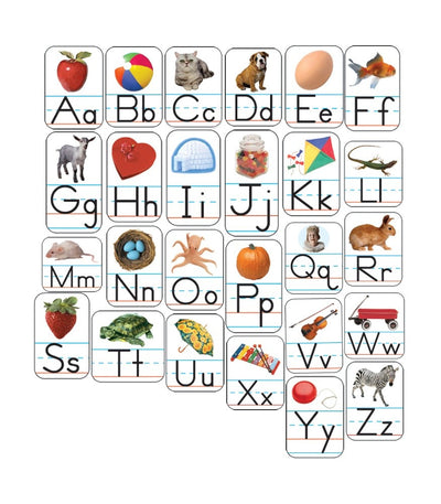Alphabet Stickers With Pictures 156 Stickers (2 Sheets)