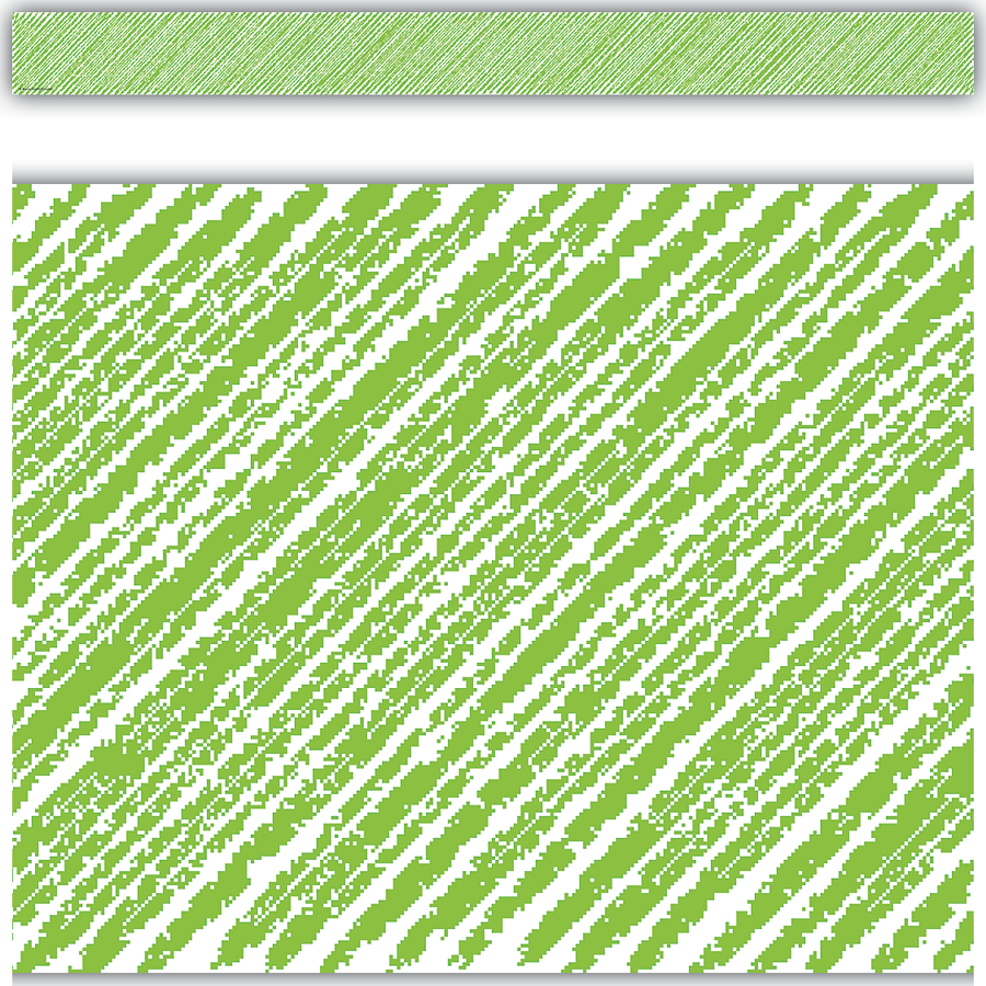 Lime Scribble Straight Border Trim