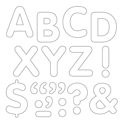 White 2" Letters & Marks Adhesive Letters (discontinued)