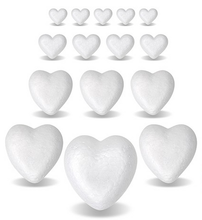 Polyfoam Hearts Multi Pack 15/pk