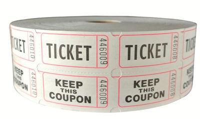 Double Roll Tickets White 2000 sets per roll