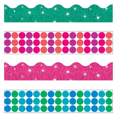 Dots 'n Glitz Borders Variety Pack 136 1/2ft 1/pk  (discontinued)