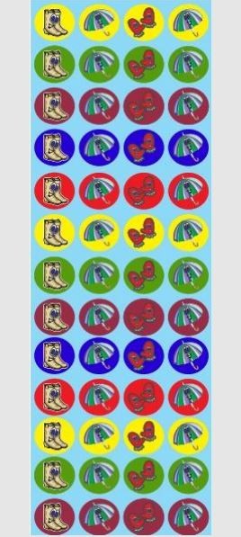 Winter dot stickers 25 sheets