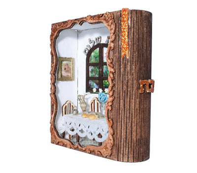 Small Shabbas Siddur W/Light 4"x3.7" Miniature set not colored (Discontinued)